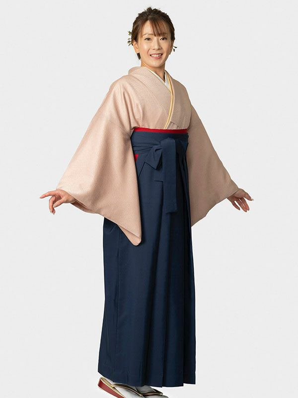 ブルーマリン】3009 たまらな 正絹 紬 無地 卒業式のお着物 一つ紋付